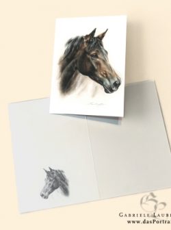 Klappkarte Postkarte Kunstdruck Pferd Malerin Gabriele Laubinger