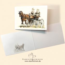 Klappkarte Kutsche