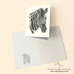 Klappkarte Zebra